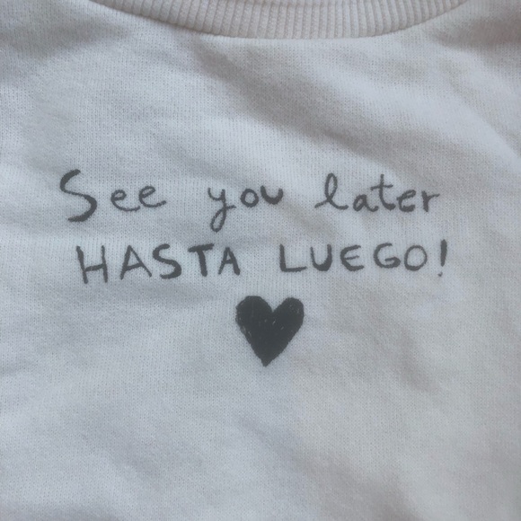 Zara See You Later Hasta Luego Sweatshirt 4-5 Years - Picture 3 of 5